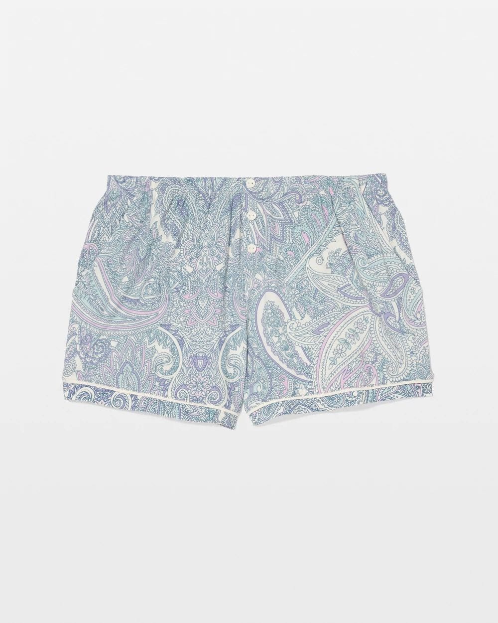 Cool Nights Printed Piped Pajama Shorts