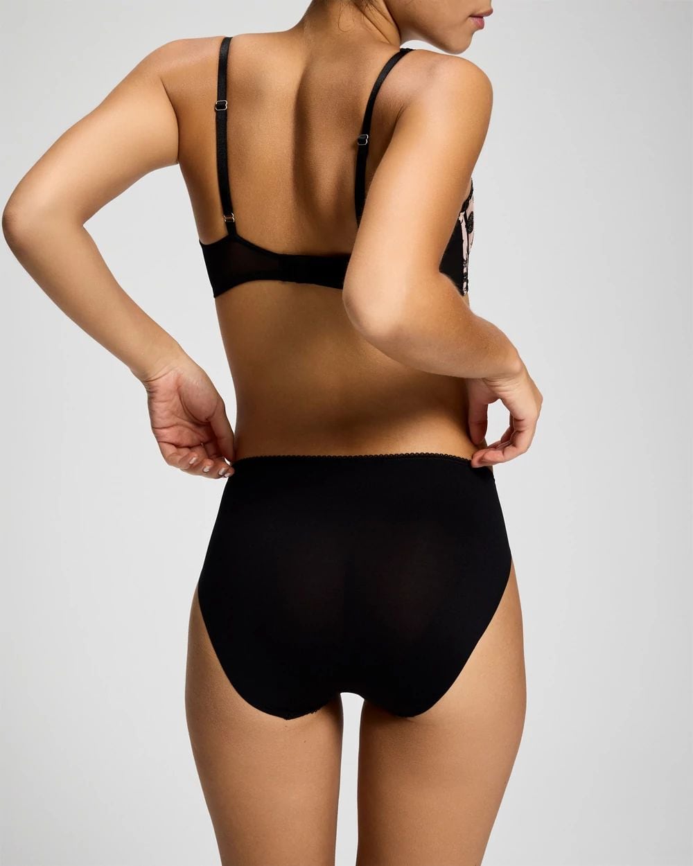 High-Leg Panty with Sensuous Embroidery click to view larger image.