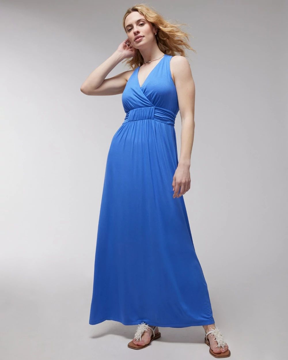 Soft Jersey Isla Cross Back Maxi Bra Dress