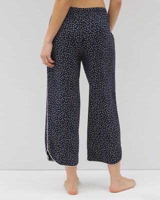 Piped Crop Pajama Pants click to view larger image.
