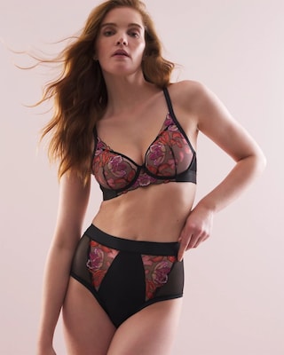 Soma's Sexiest High-Waist Cheeky Brief Panty with Embroidery click to view larger image.