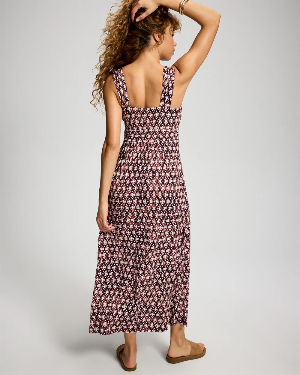 Shirred Bodice Maxi Bra Dress