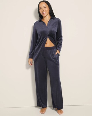 bed Wide-Leg Pajama Pants