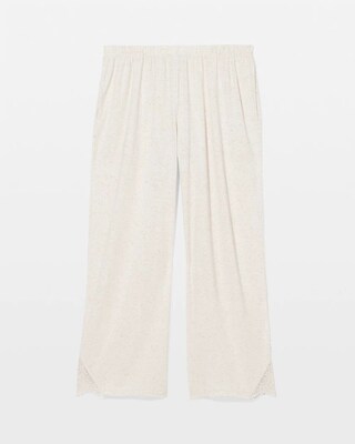 Slub Wide Leg Pajama Crop click to view larger image.