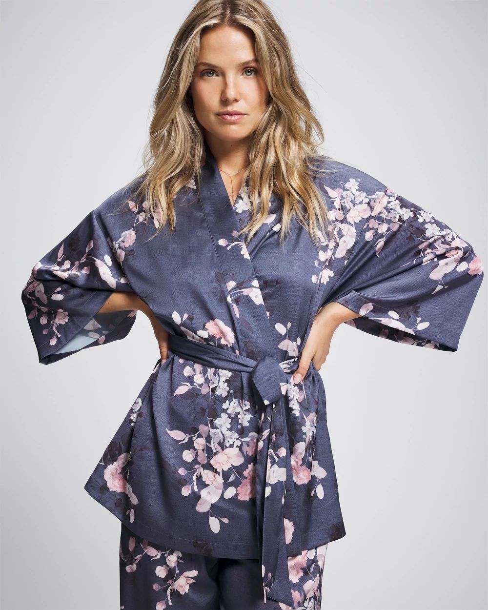Satin Short Robe