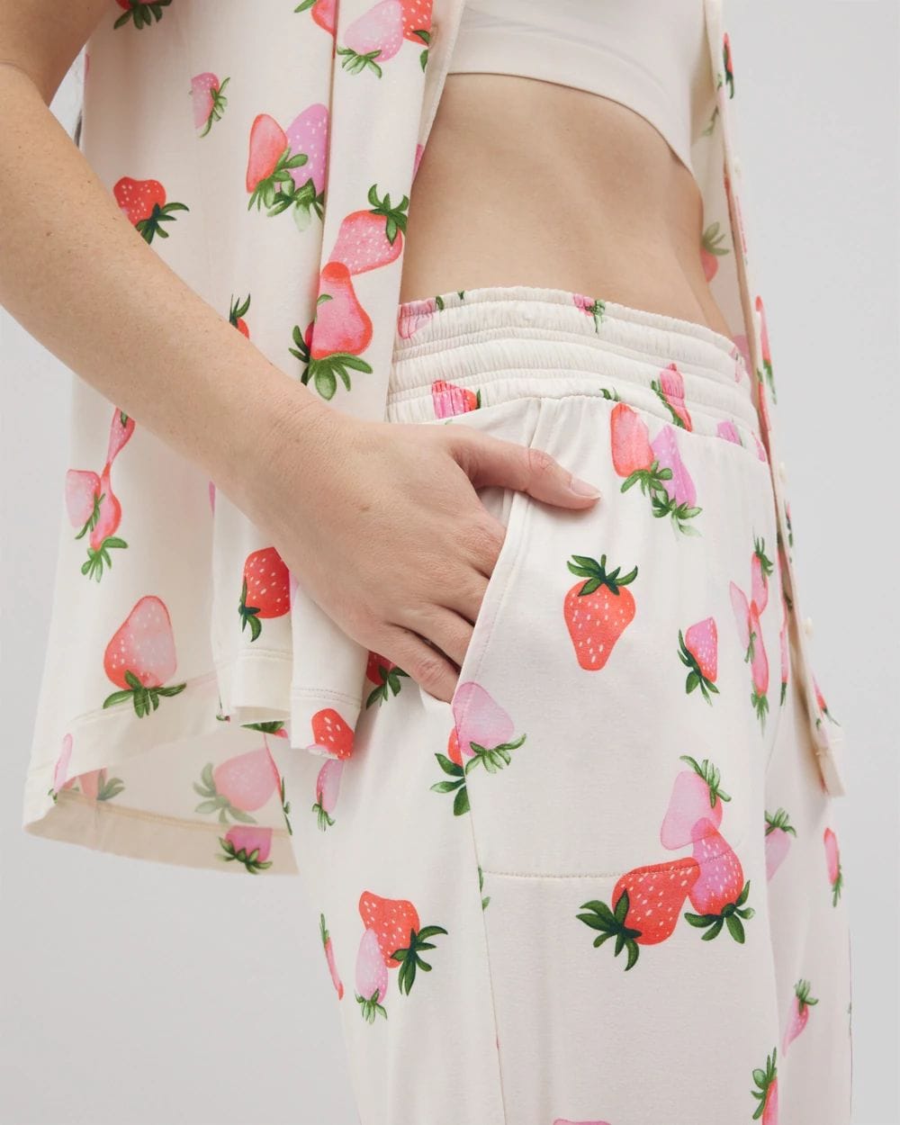 Cropped Pajama Pants click to view larger image.