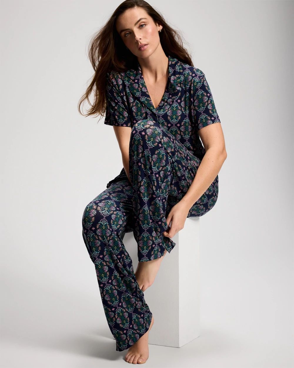 Printed Pajama Pants click to view larger image.