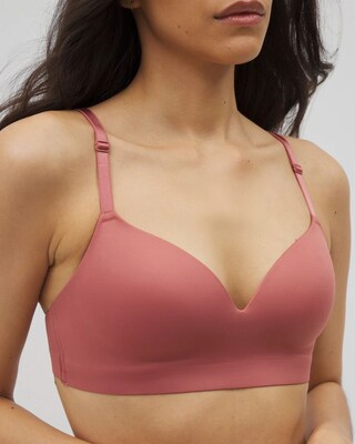 Luxe Wireless Bra with Lace Back click to view larger image.