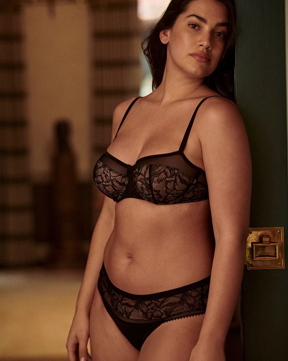Sheer Lace Unlined Balconette Bra