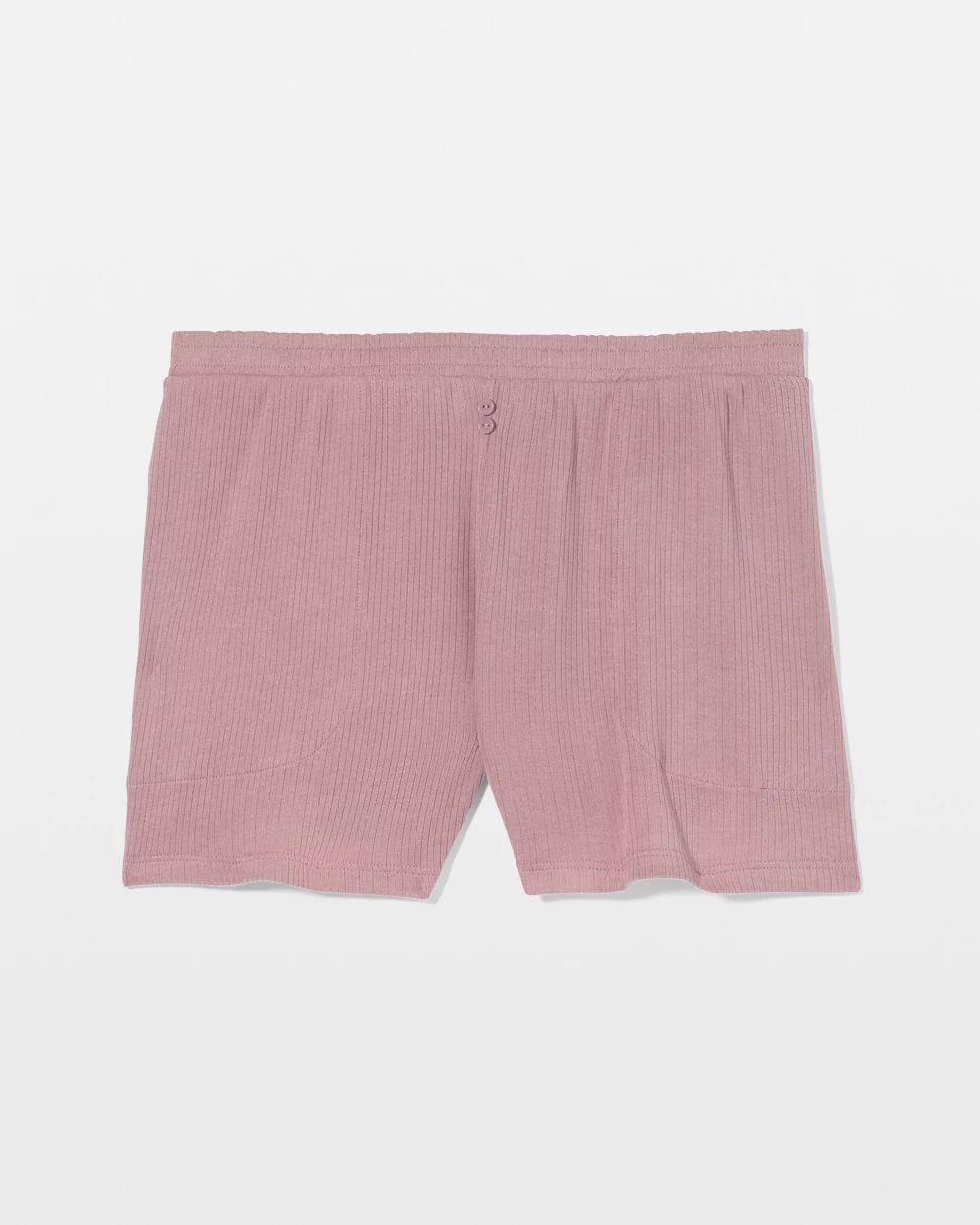 Lightweight Rib Knit Pajama Shorts click to view larger image.