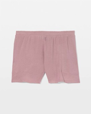 Lightweight Rib Knit Pajama Shorts click to view larger image.