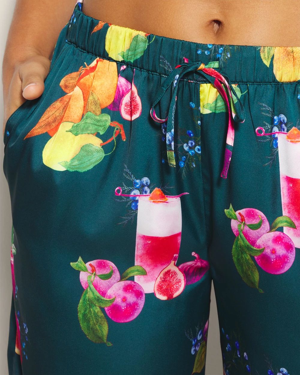 Satin Piped Pajama Pant