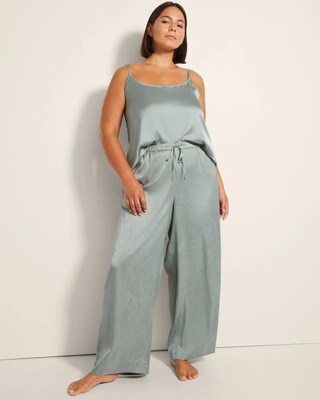Jacquard Wide-Leg Pajama Pants