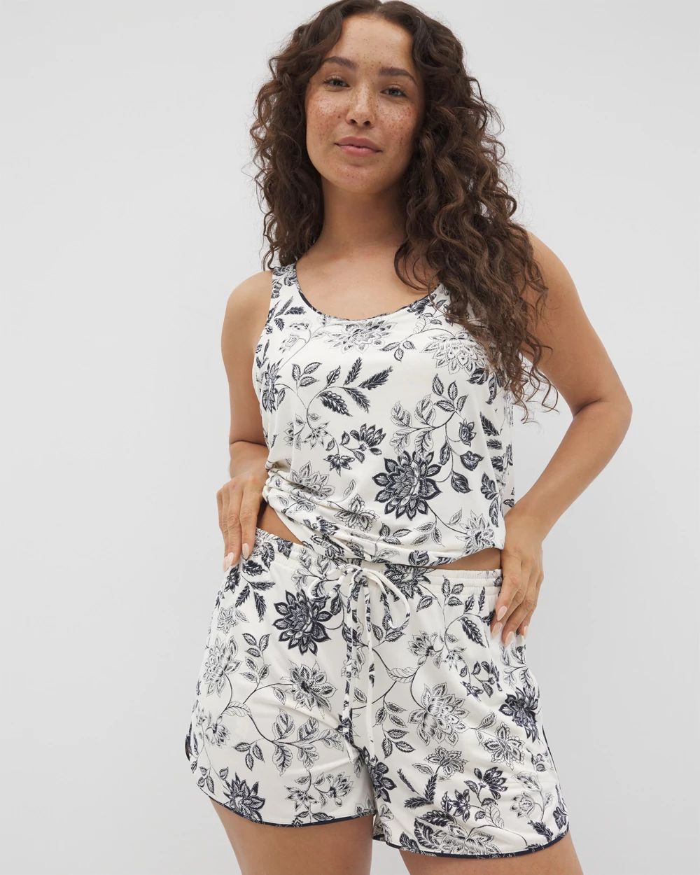Printed Pajama Shorts