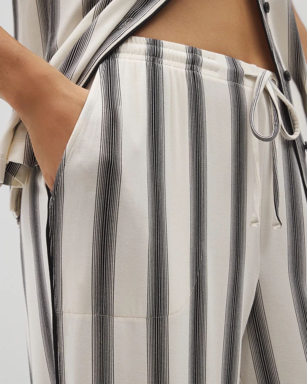 Cool Nights Piped Crop Pajama Pants