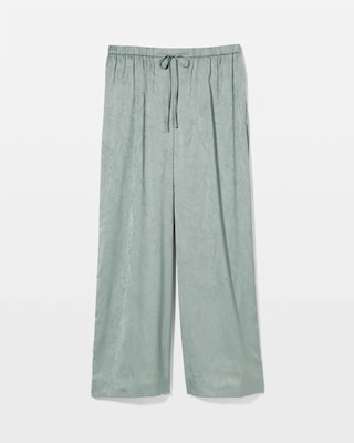 Jacquard Wide-Leg Pajama Pants