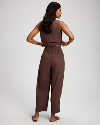 Textured Stripe Relaxed Barrel Pants click to view larger image.