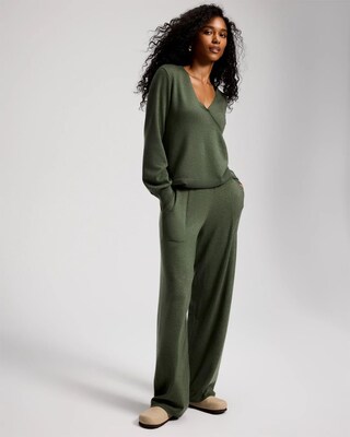 Sweater Knit Straight Leg Pants