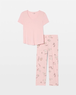 Short Sleeve + Pant Pajama Set click to view larger image.