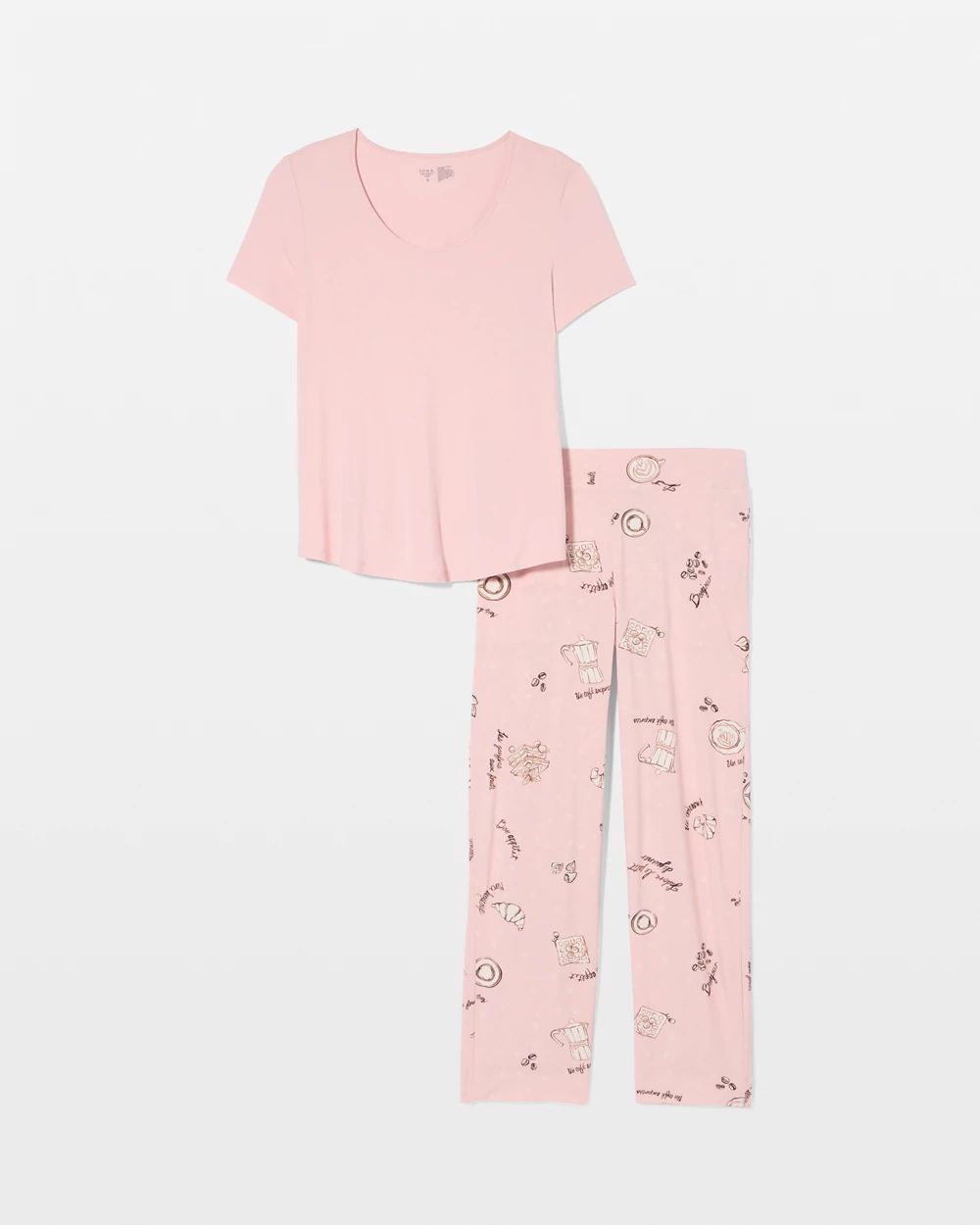 Short Sleeve + Pant Pajama Set click to view larger image.
