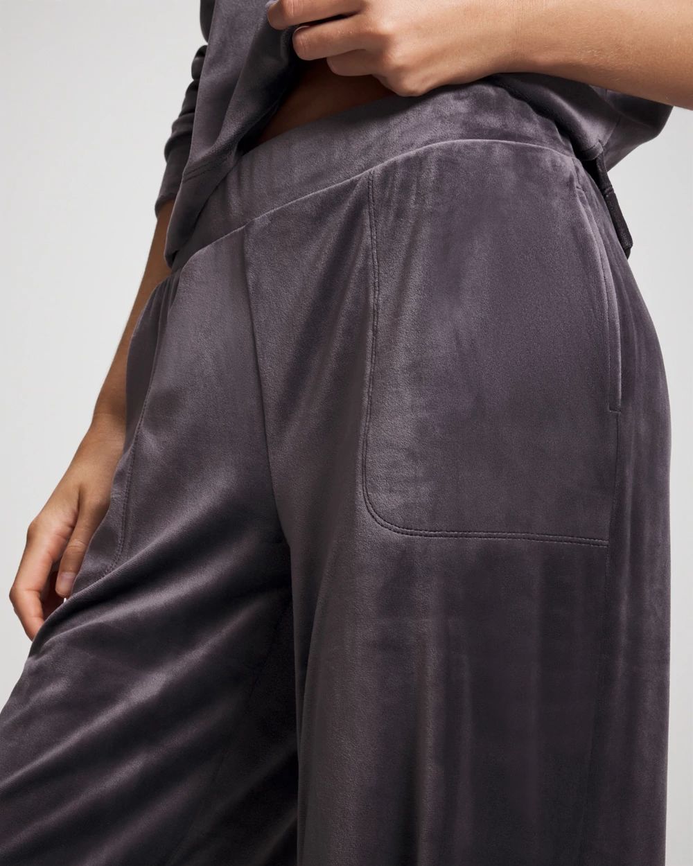 Velour Straight Leg Pants