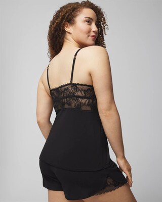 Pajama Cami With Plunge Necklline