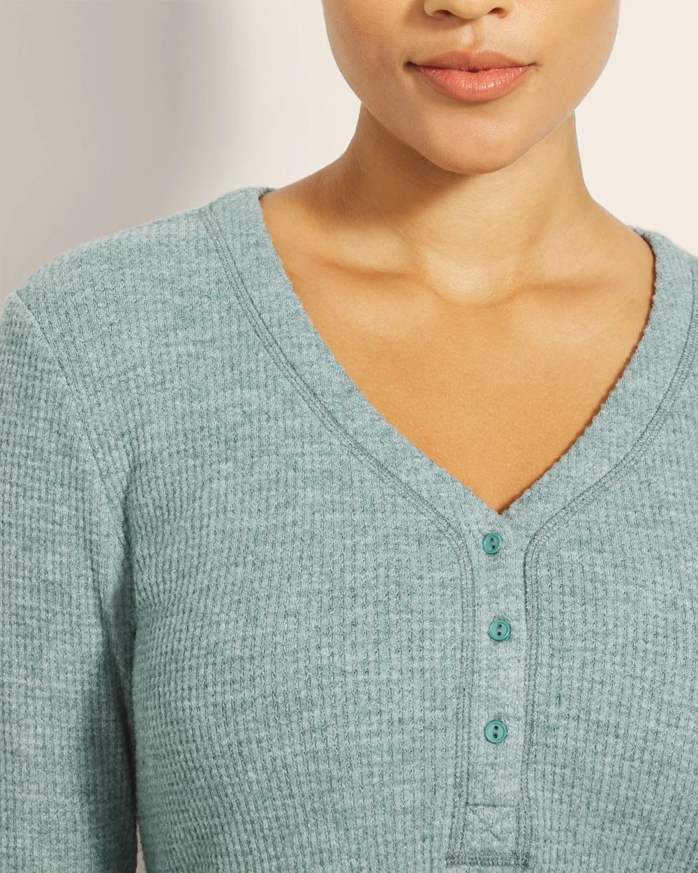 Cozy Waffle Long-Sleeve Sleepshirt