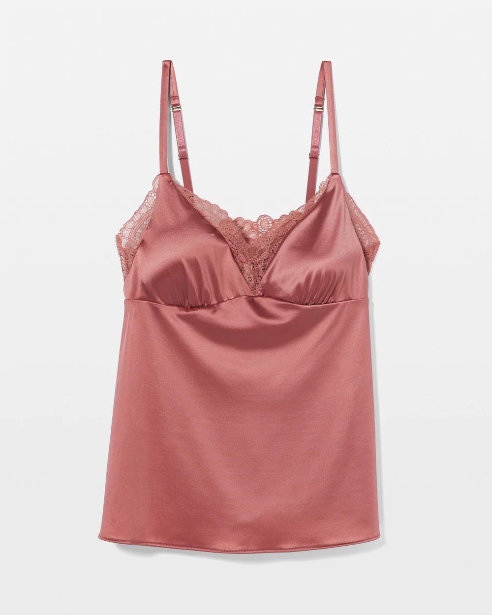 Stretch Luster Knit Lace-Trim Pajama Cami