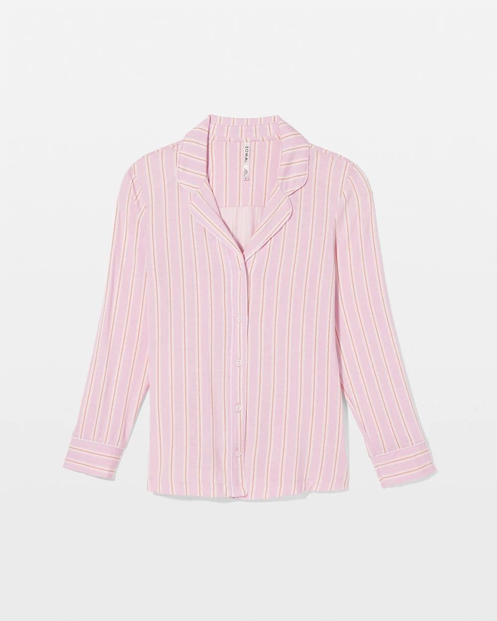 Cool Nights Long-Sleeve Printed Notch Collar Pajama Top