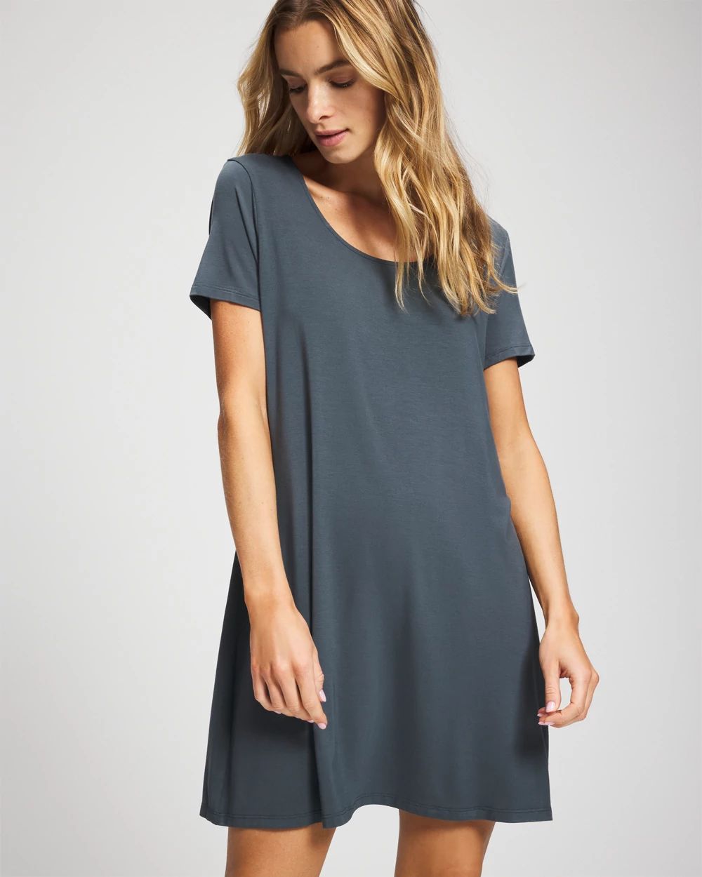 Cool Nights Short Sleeve Scoop Neck Sleepshirt
