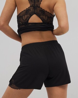 Lace Trim Pajama Shorts click to view larger image.