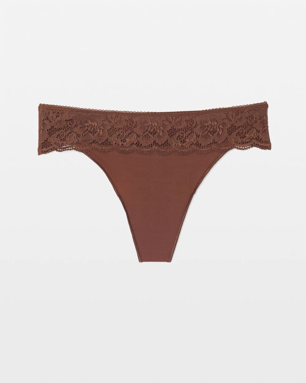 Thong Panty with Lace Trim click to view larger image.
