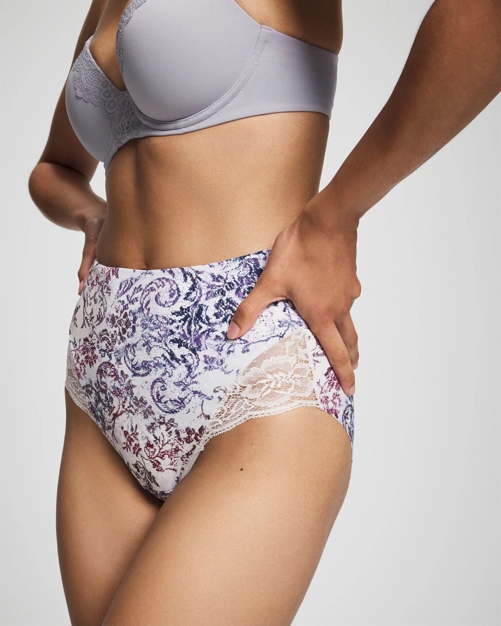 High-Waist Brief Panty with Lace