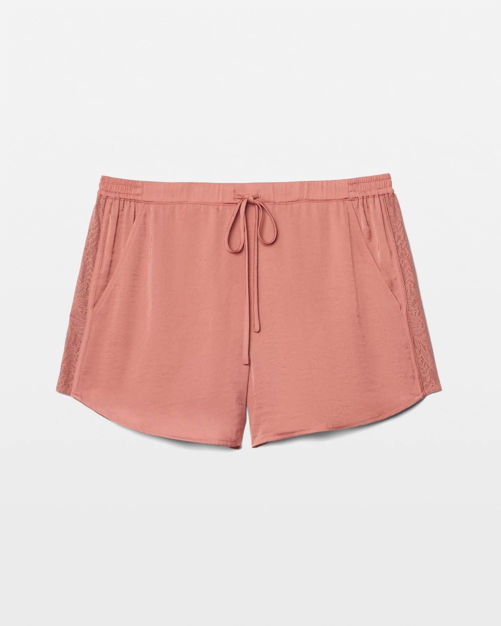 Crinkle Satin Flirty Pajama Shorts
