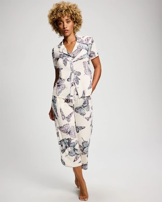 Piped Crop Pajama Pants