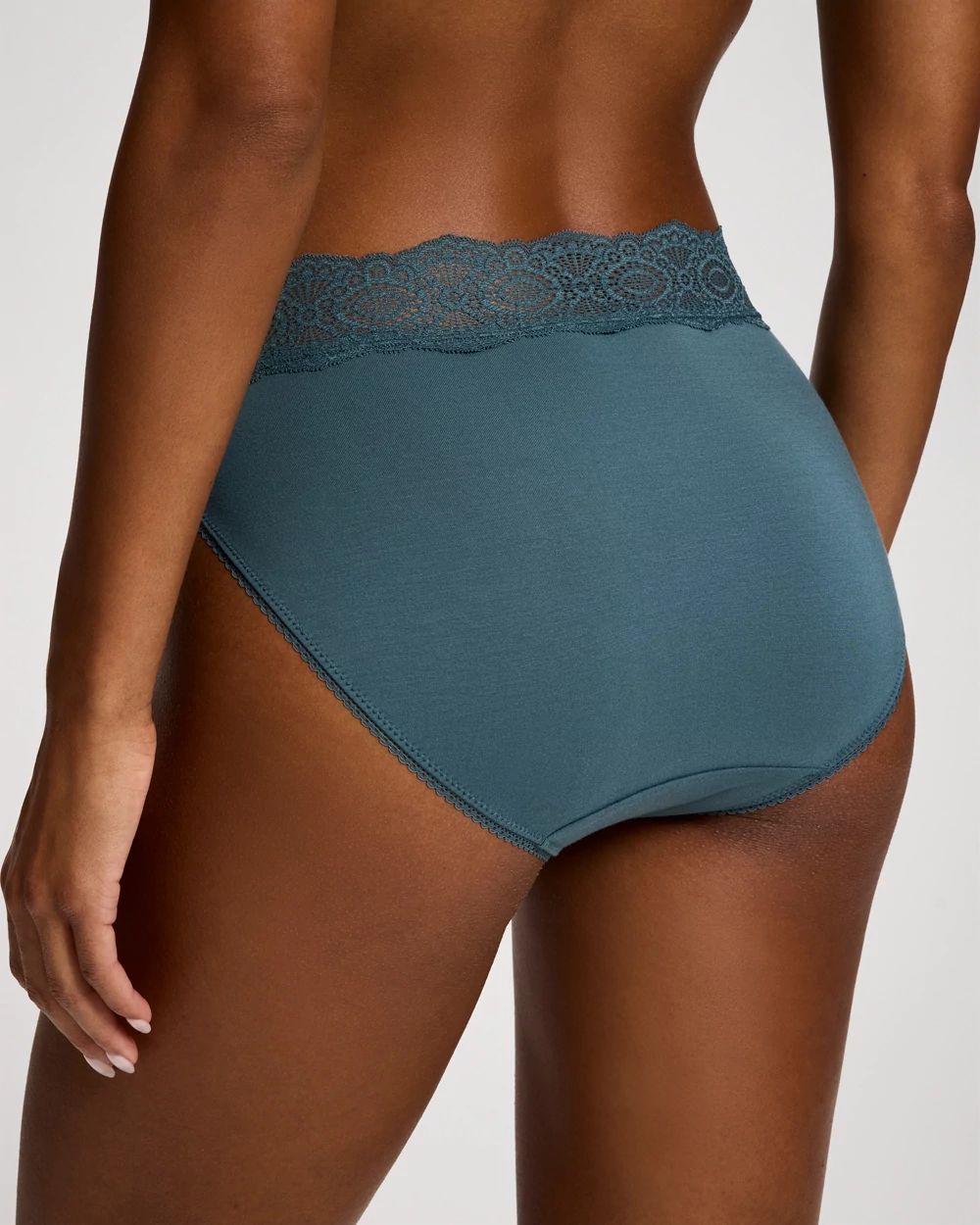 Embraceable High-Leg Brief Panty with Crochet Lace