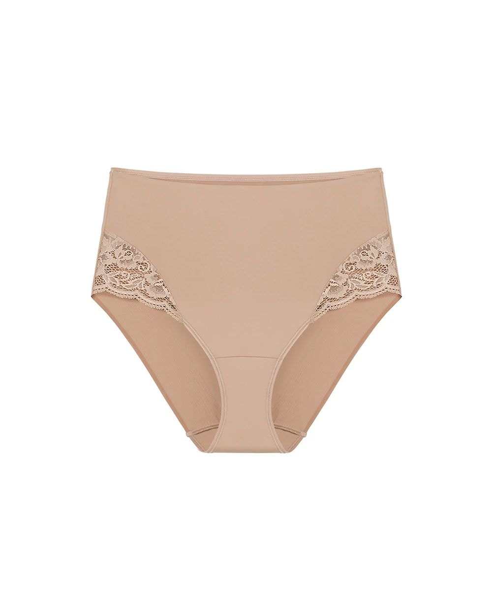 High-Waist Brief Panty with Lace click to view larger image.