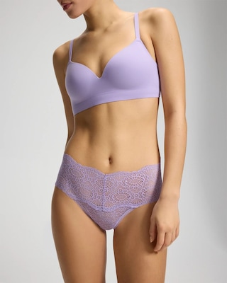 Crochet Lace High-Waist Thong Panty