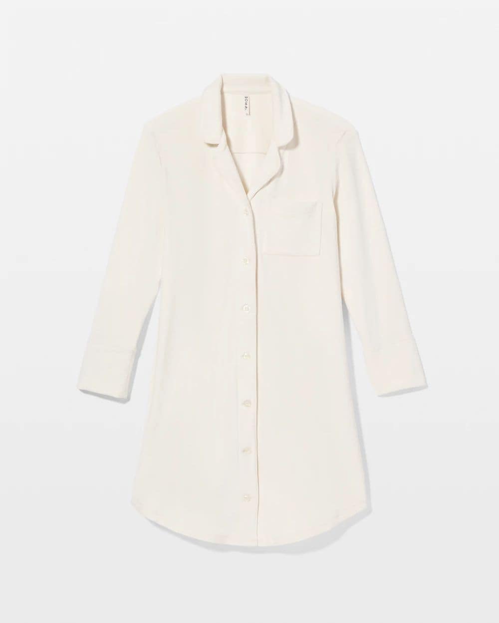 Microfleece Button Front Sleepshirt