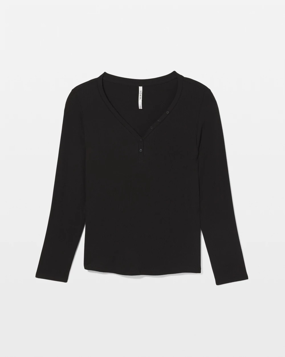 Long-Sleeve Pajama Henley