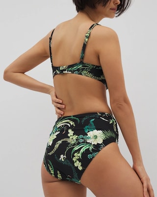 Ruched High-Waist Bikini Bottom click to view larger image.