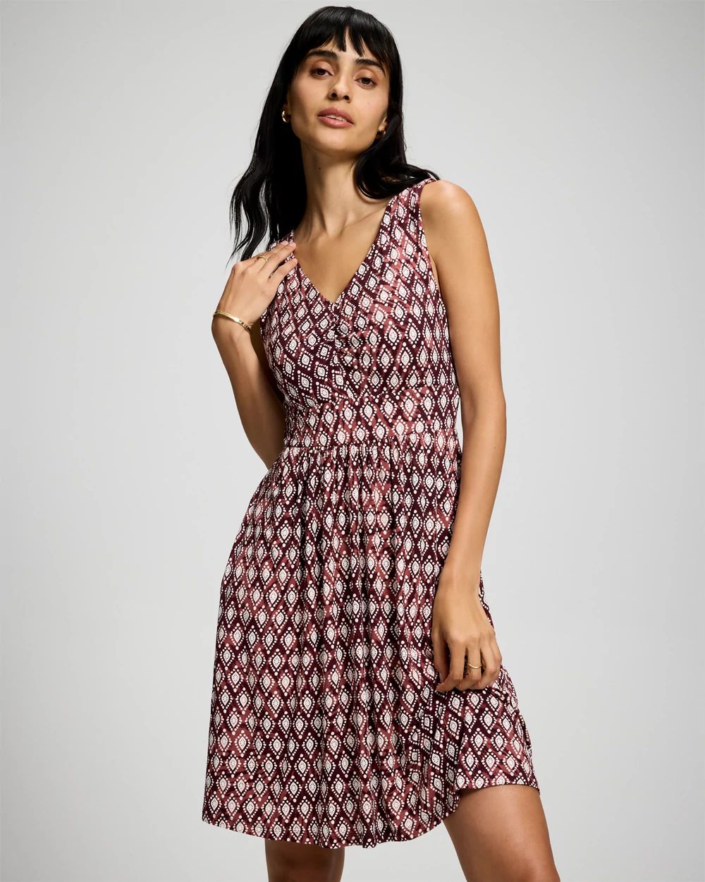 Soft Jersey V-Neck Short Bra Dress