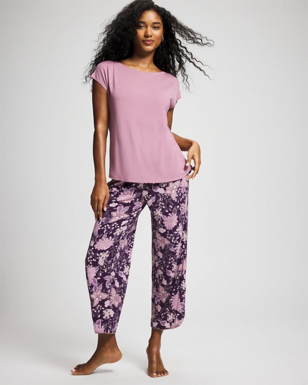 Cool Nights Short Sleeve Boat Neck Top