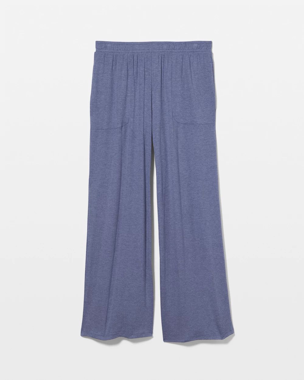 Lightweight Rib Knit Wide Leg Pajama Pants