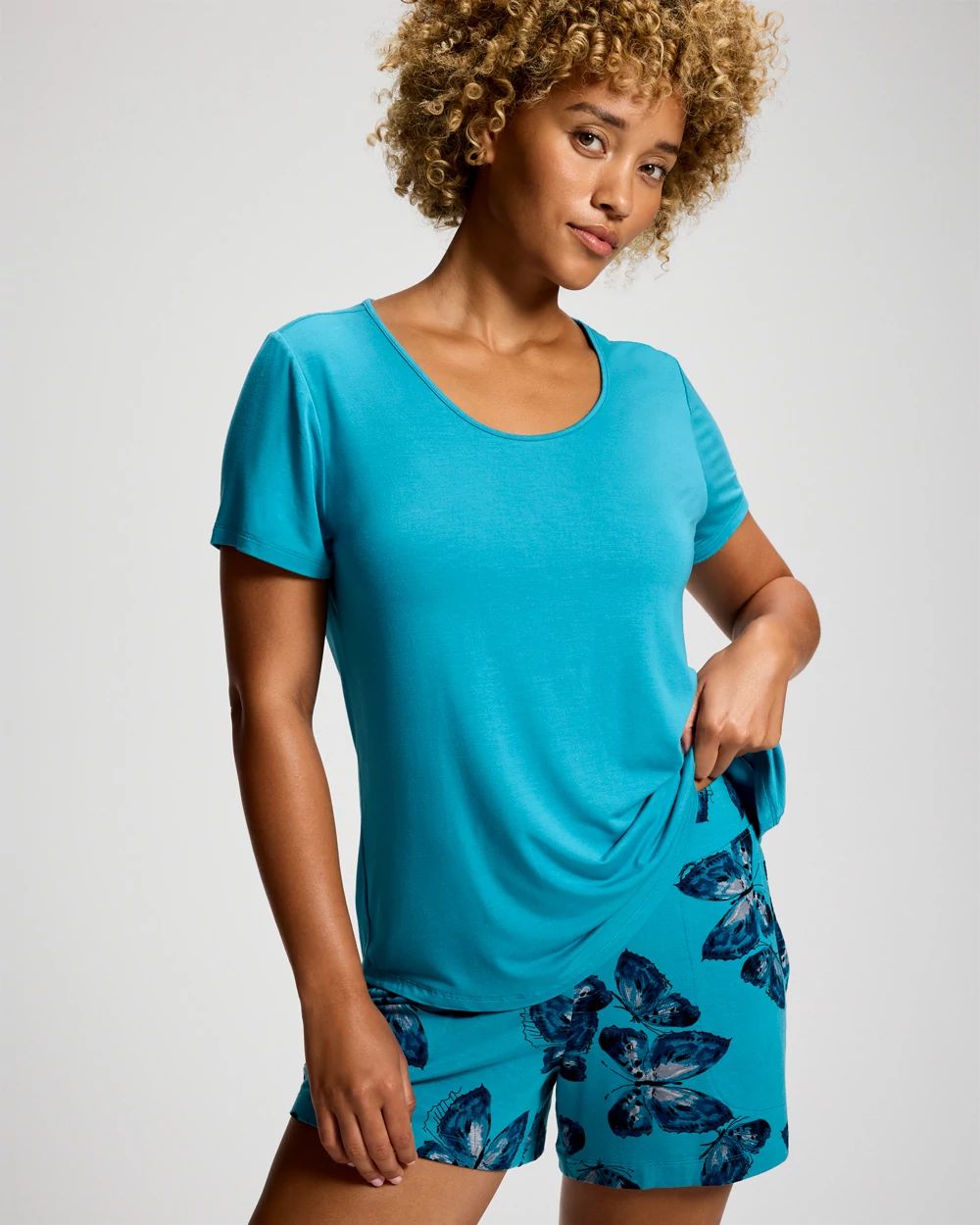 Cool Nights Short Sleeve and Short Pajama Set