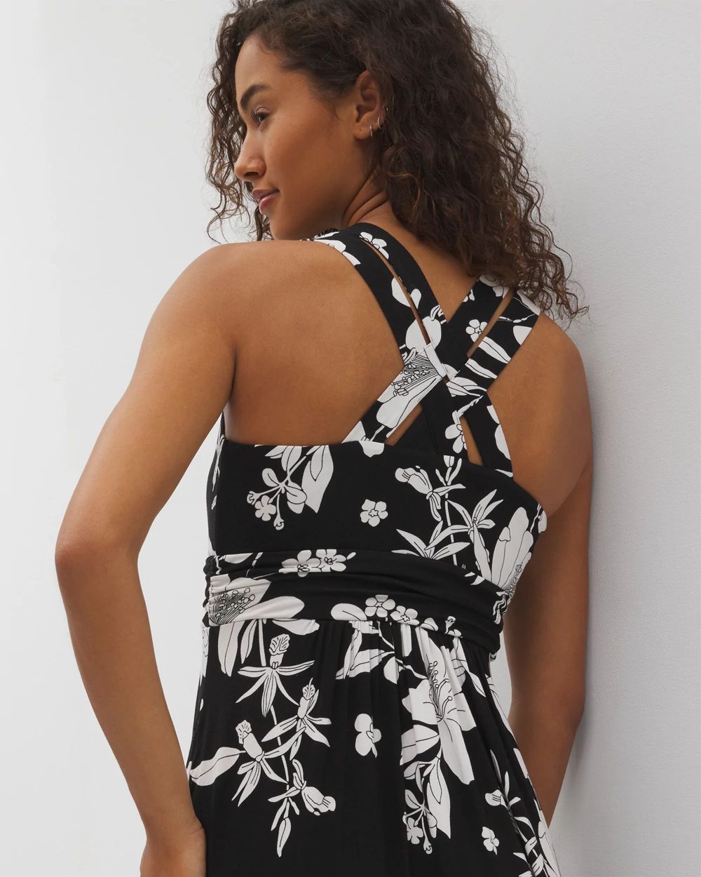 Soft Jersey Isla Cross Back Maxi Bra Dress