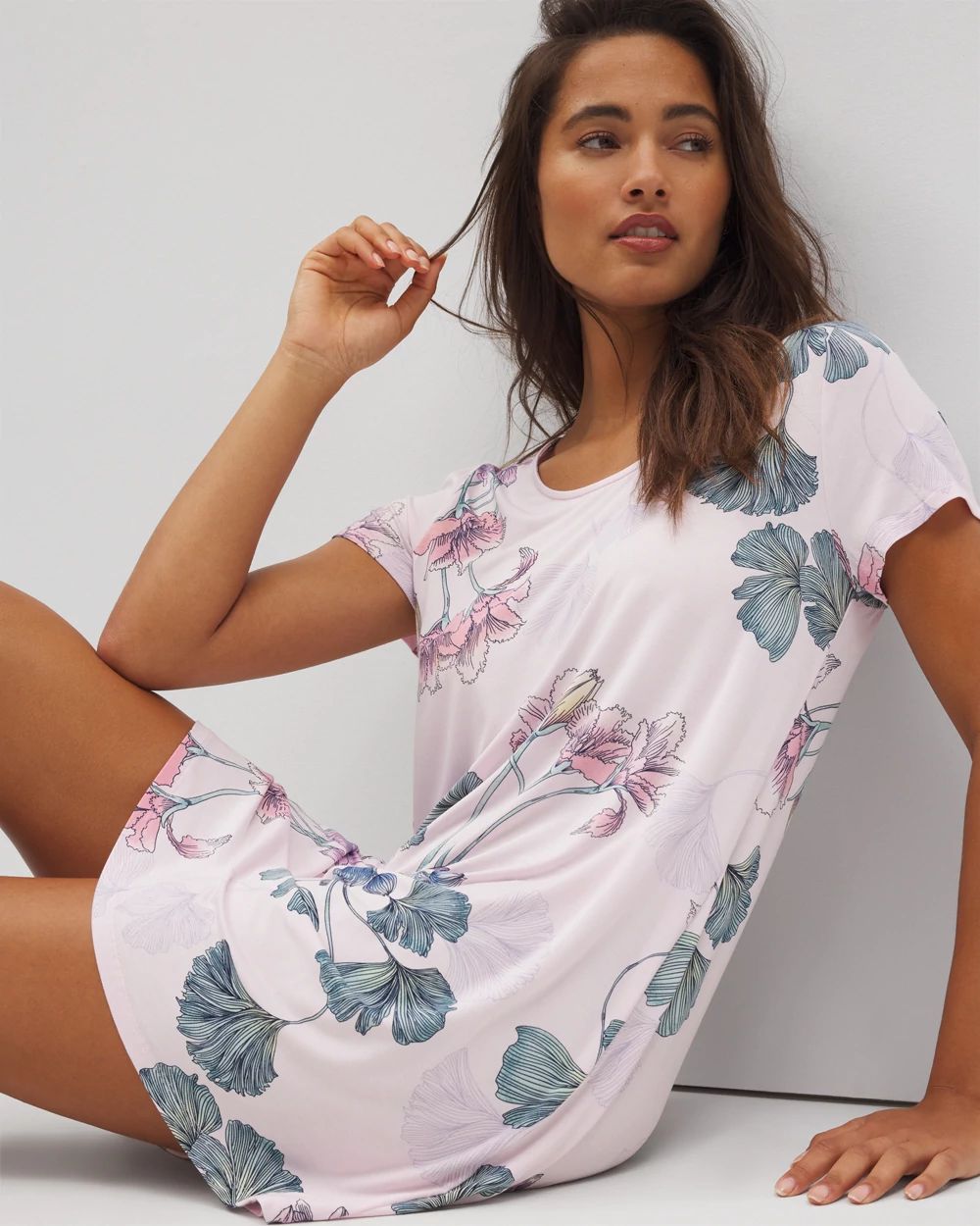 Cool Nights Short Sleeve Scoop Neck Sleepshirt