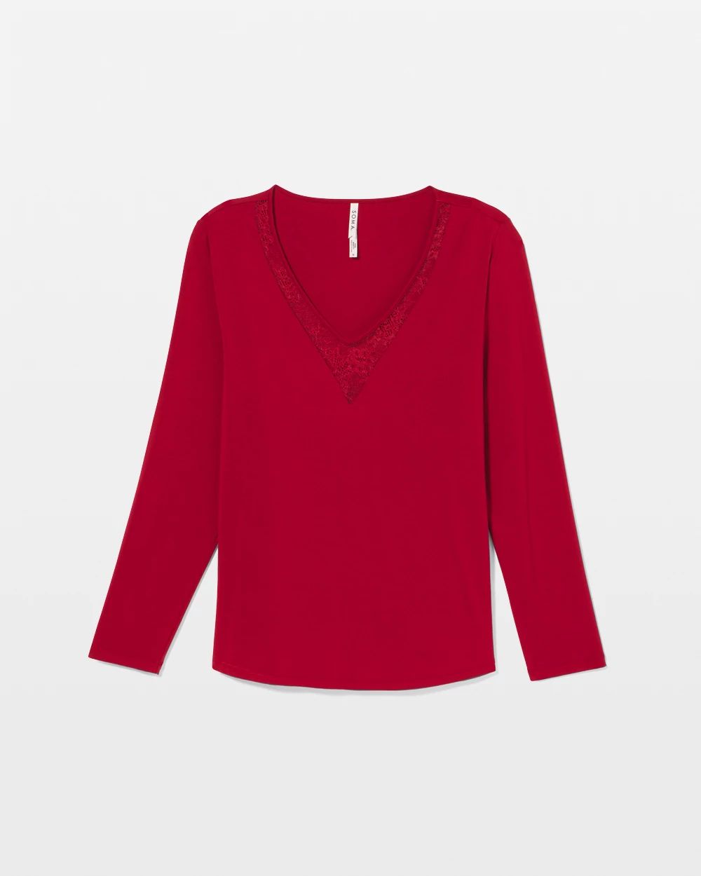 Cool Nights Lace Long Sleeve Pajama Top