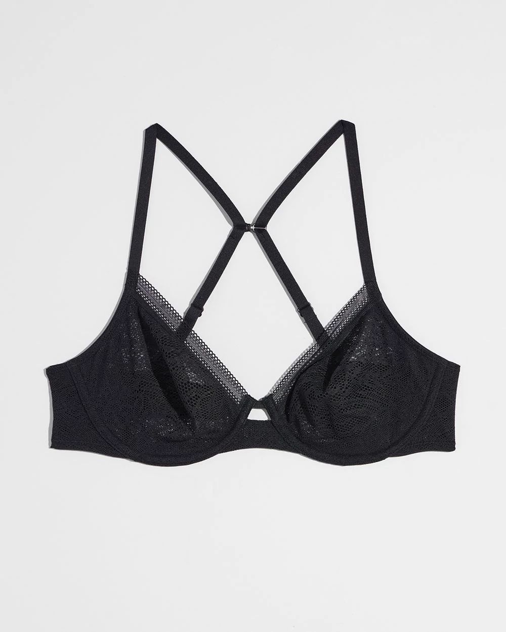 Soma Unlined Perfect Coverage Bra with Stretch Lace click to view larger image.