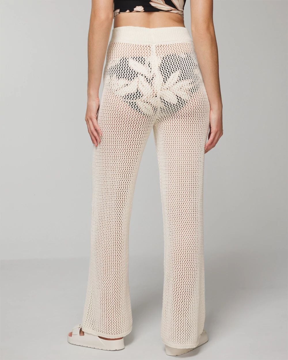 Soma Swim Cotton Crochet-Style Wide-Leg Pants